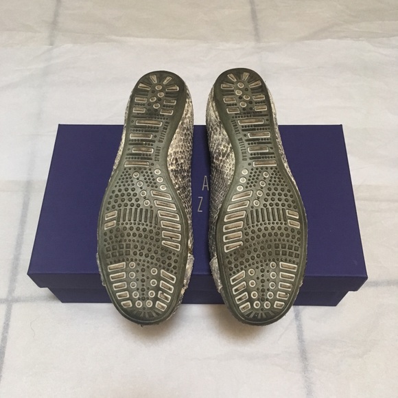 Stuart Weitzman Lucid Python-Embossed Flats - Picture 4 of 6